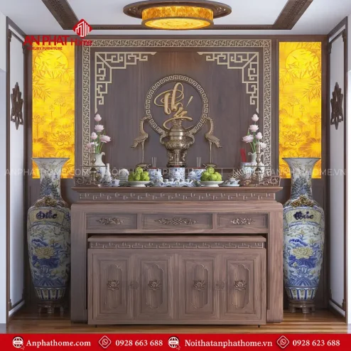 Bàn Thờ Gia Tiên Hiện Đại Đẹp BT-2383