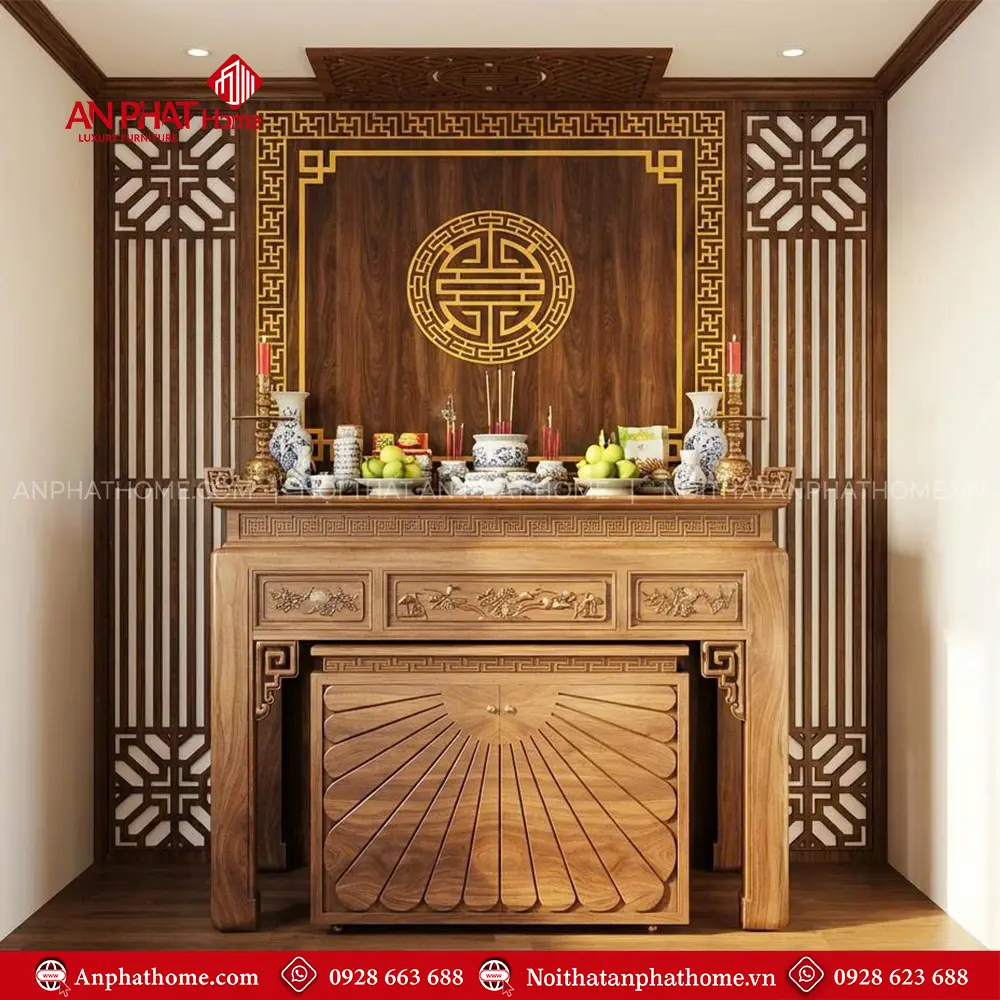 Bàn Thờ Gia Tiên Hiện Đại Mẫu Thiết Kế BT-2589 3 Bàn Thờ Gia Tiên Hiện Đại Mẫu Thiết Kế BT-2589