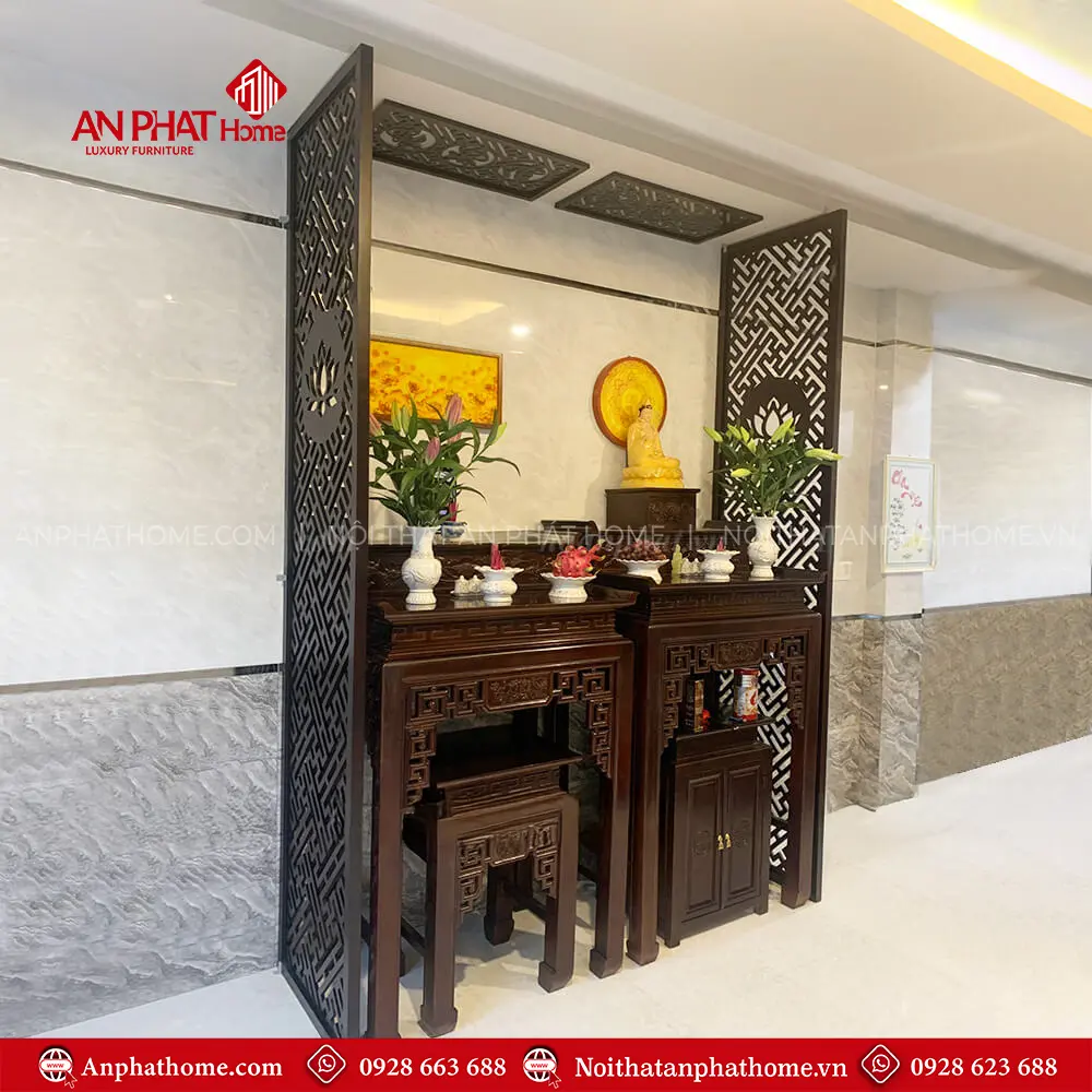 Bàn Thờ Gia Tiên Kết Hợp Bàn Thờ Phật Cho Nhà Chung Cư BT-2497 11 Bàn Thờ Gia Tiên Kết Hợp Bàn Thờ Phật Cho Nhà Chung Cư BT-2497