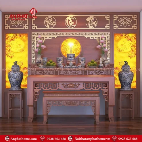 Bàn Thờ Gia Tiên Mẫu Hiện Đại BT-2367