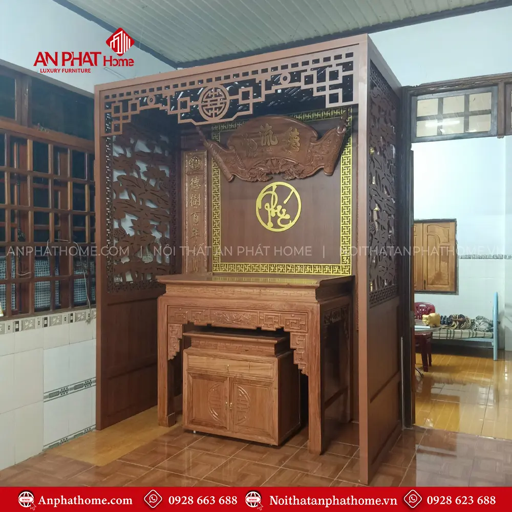 Bàn Thờ Gia Tiên Tủ Thờ Có Vách Ngăn MDF BT-2573 6 Bàn Thờ Gia Tiên Tủ Thờ Có Vách Ngăn MDF BT-2573