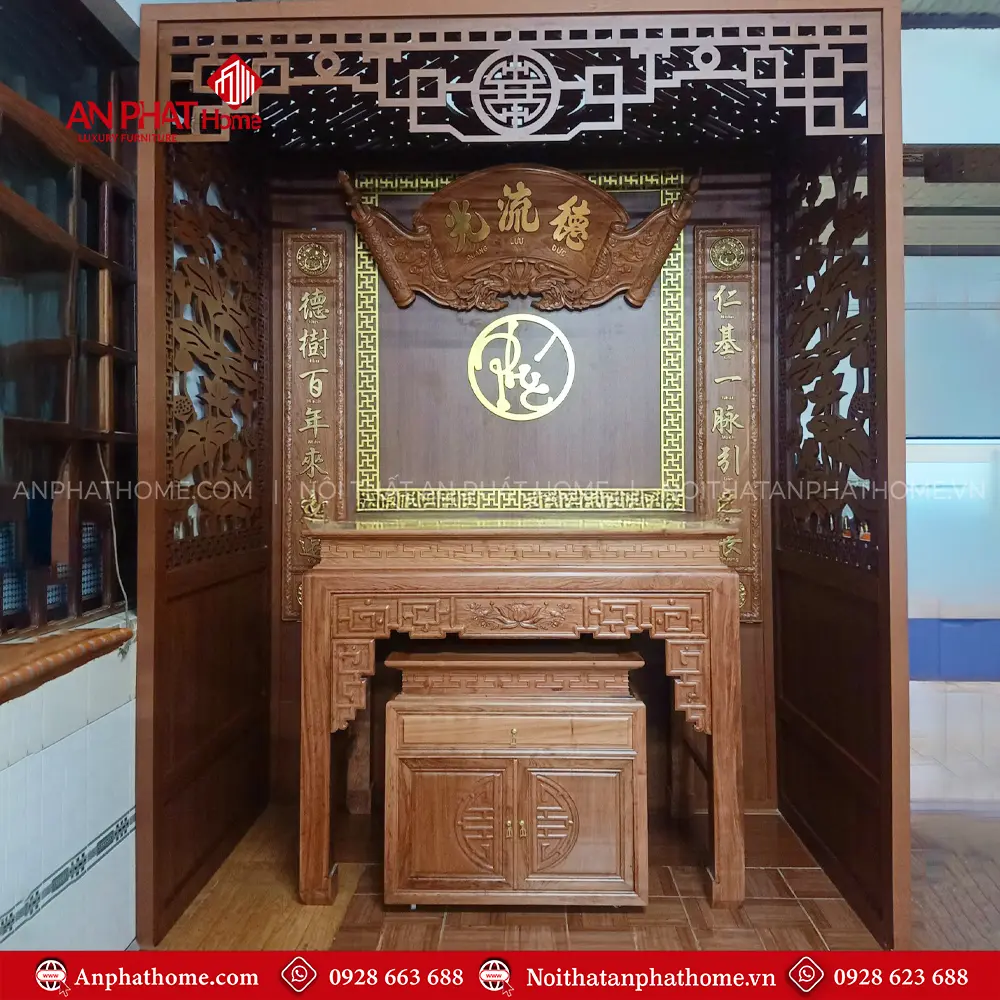 Bàn Thờ Gia Tiên Tủ Thờ Có Vách Ngăn MDF BT-2573 5 Bàn Thờ Gia Tiên Tủ Thờ Có Vách Ngăn MDF BT-2573