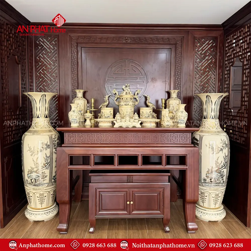 Bàn Thờ Gỗ Gõ Đỏ Cao Cấp BT-2428 3 Bàn Thờ Gỗ Gõ Đỏ Cao Cấp BT-2428