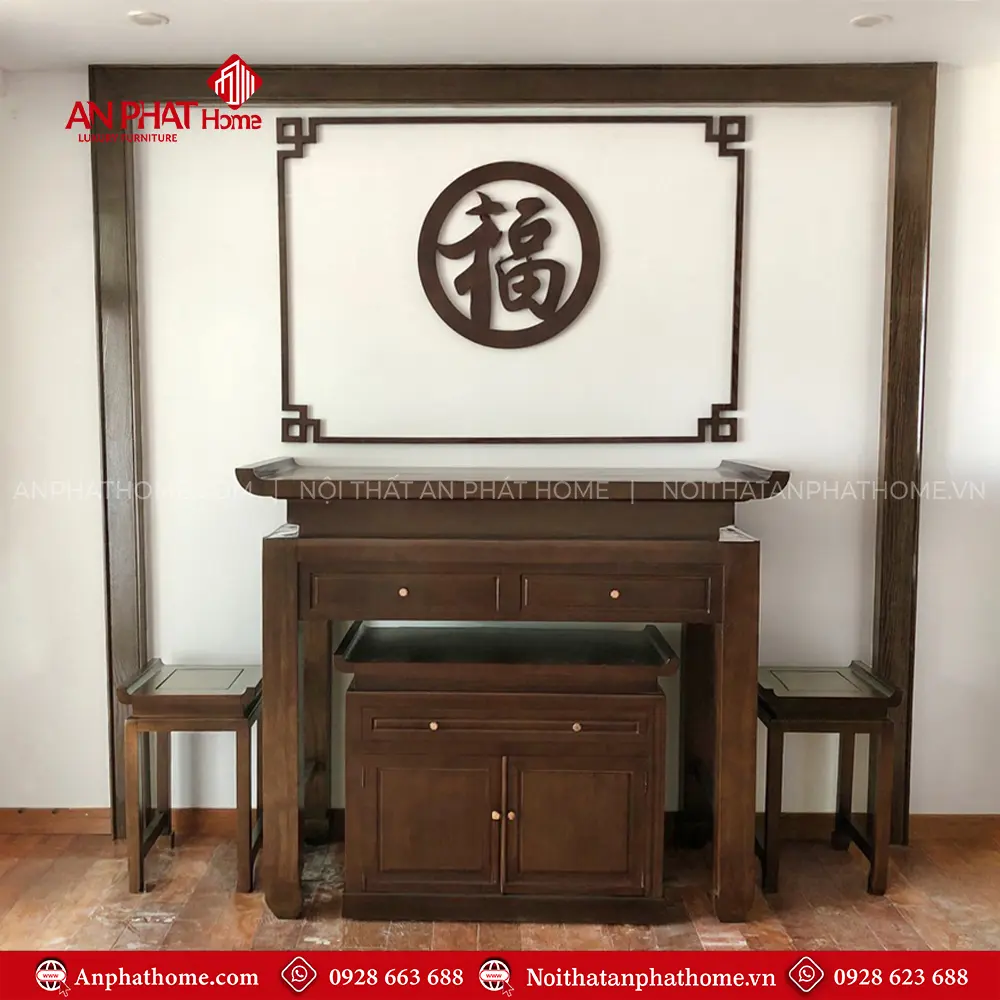 Bàn Thờ Gỗ Gụ Đẹp BT-2462 9 Bàn Thờ Gỗ Gụ Đẹp BT-2462