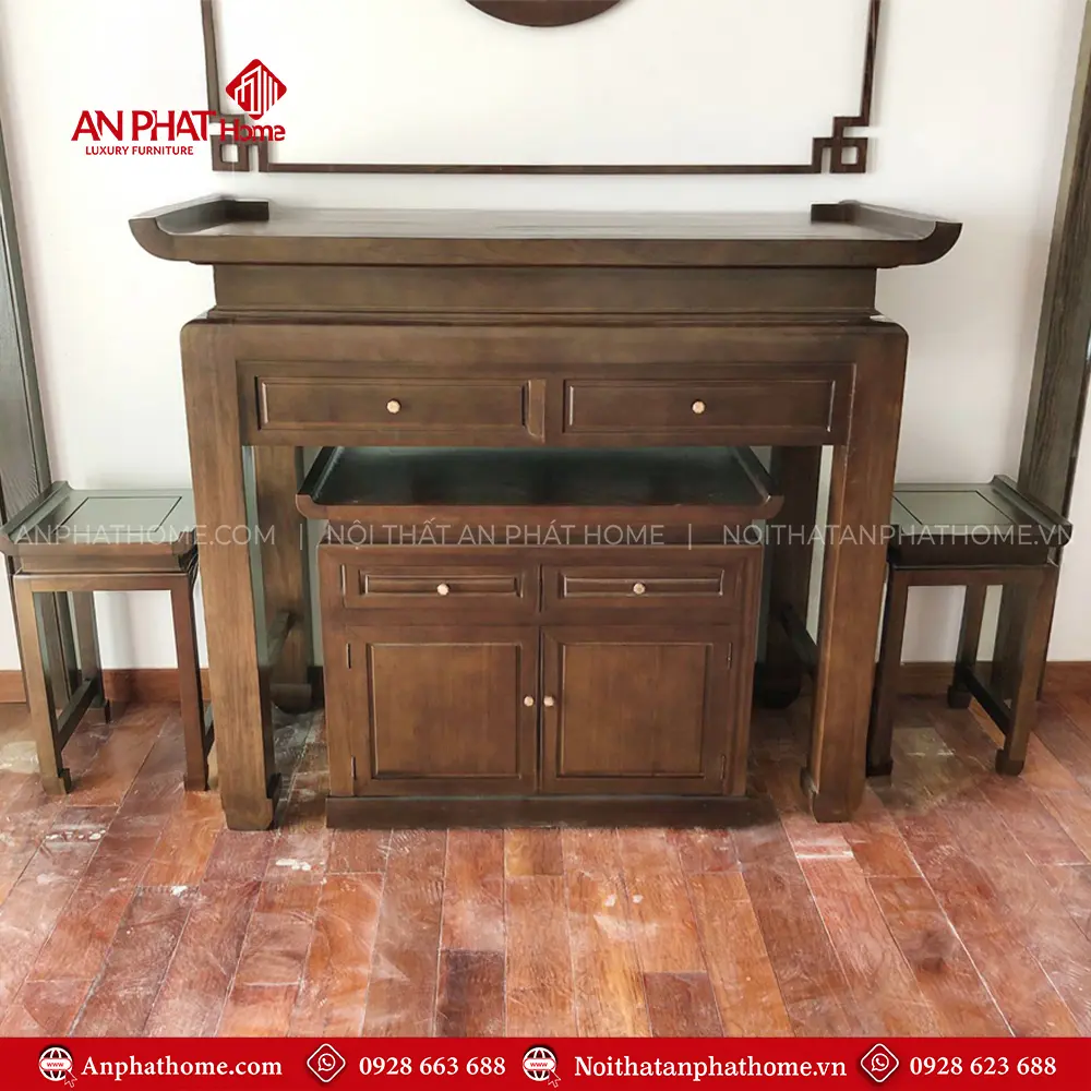 Bàn Thờ Gỗ Gụ Đẹp BT-2462 8 Bàn Thờ Gỗ Gụ Đẹp BT-2462
