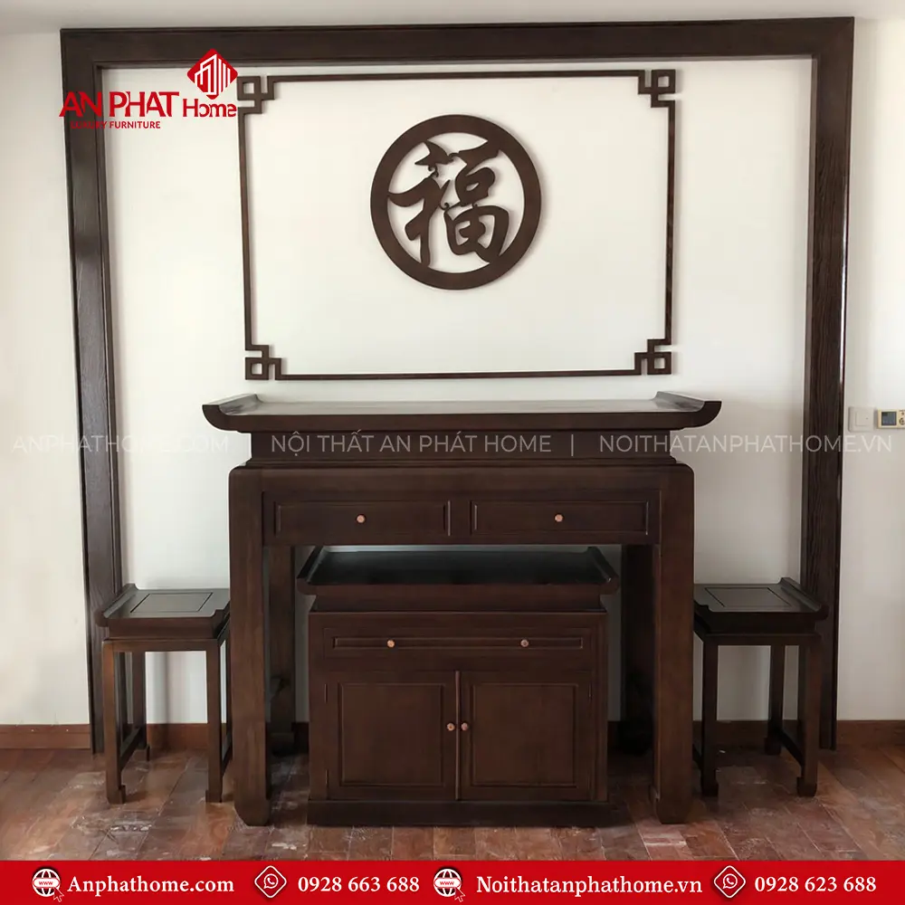 Bàn Thờ Gỗ Gụ Đẹp BT-2462 7 Bàn Thờ Gỗ Gụ Đẹp BT-2462