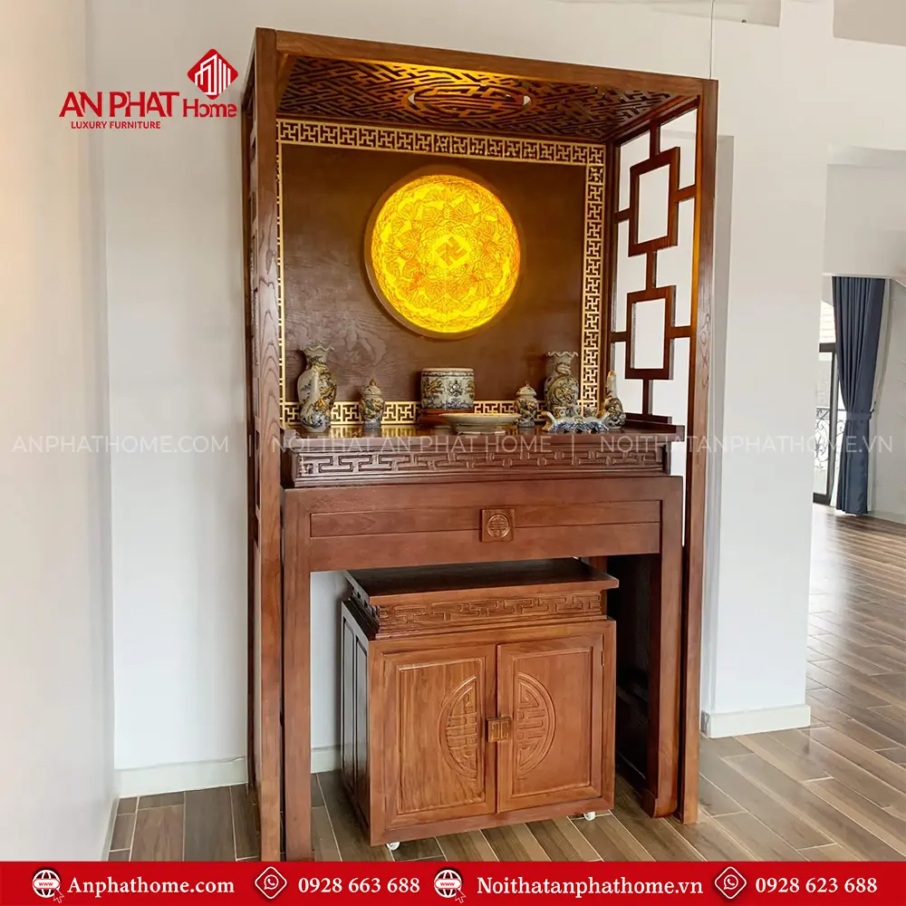 Bàn Thờ Hiện Đại Gỗ Gõ Đỏ BT-2466 6 Bàn Thờ Hiện Đại Gỗ Gõ Đỏ BT-2466