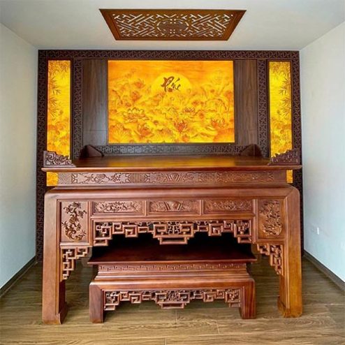 Bàn Thờ Hiện Đại Gỗ Hương Đá BT-2600