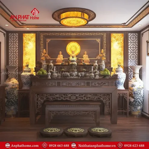 Bàn Thờ Phật Kết Hợp Gia Tiên Đẹp BT-2305