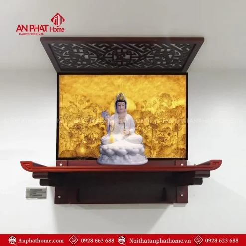 Bàn Thờ Phật Treo Tường Đơn Giản Đẹp BT-2618