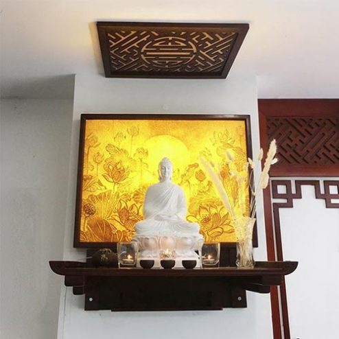 Bàn Thờ Phật Treo Tường Mẫu Chân Bắp BT-2653