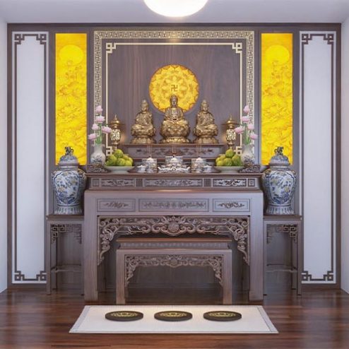Bàn Thờ Tam Cấp Án Gian Thờ Đẹp Cho Phòng Thờ Gia Tiên BT-2591
