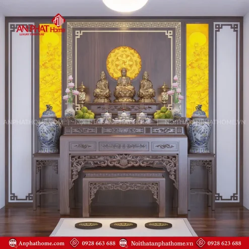 Bàn Thờ Tam Cấp Án Gian Thờ Đẹp Cho Phòng Thờ Gia Tiên BT-2591