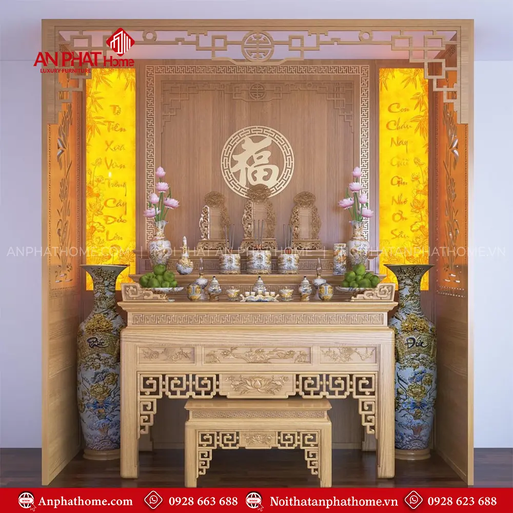 Bàn Thờ Tam Cấp Gỗ Đẹp BT-2441 3 Bàn Thờ Tam Cấp Gỗ Đẹp BT-2441