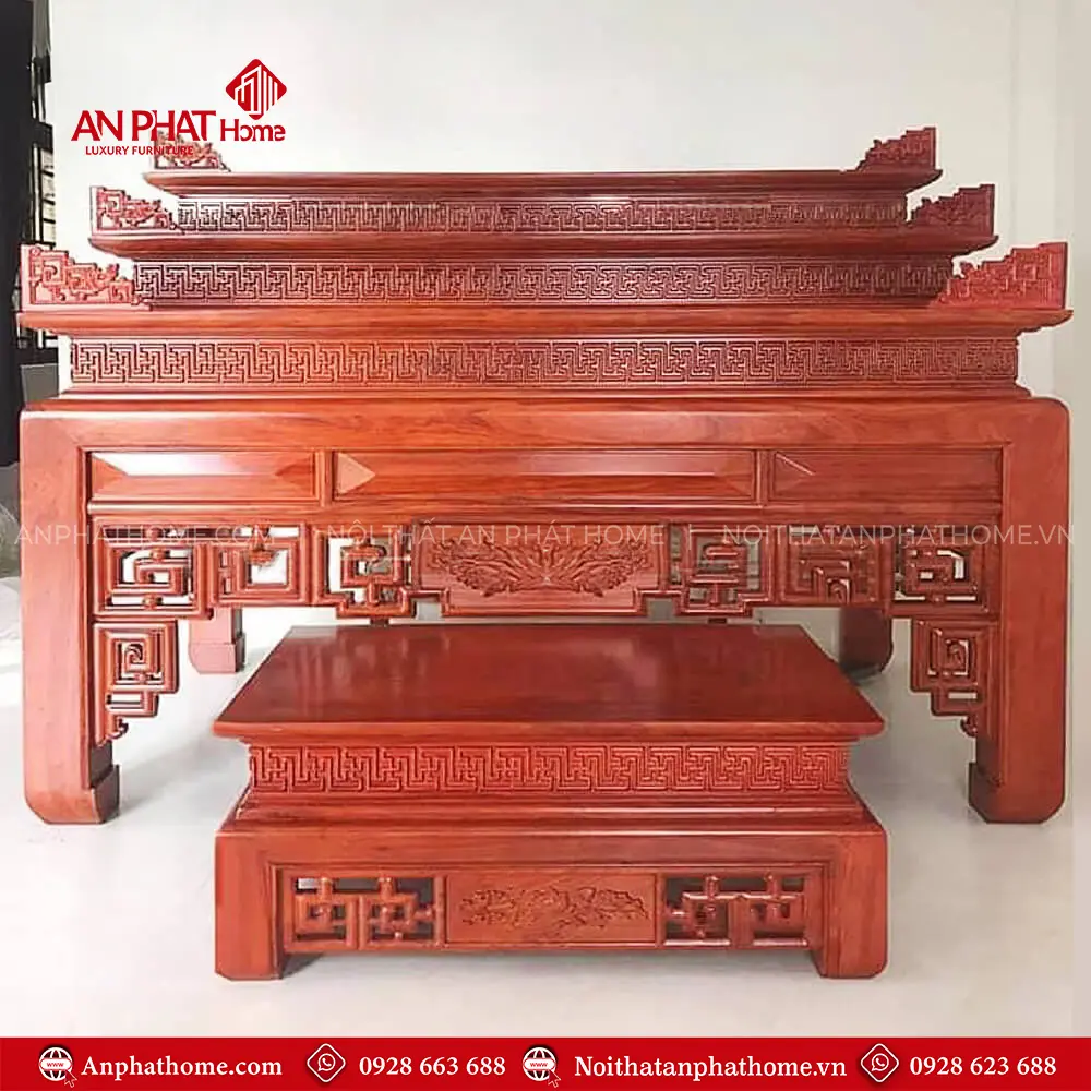 Bàn Thờ Tam Cấp Gỗ Hương Cao Cấp BT-2503 5 Bàn Thờ Tam Cấp Gỗ Hương Cao Cấp BT-2503