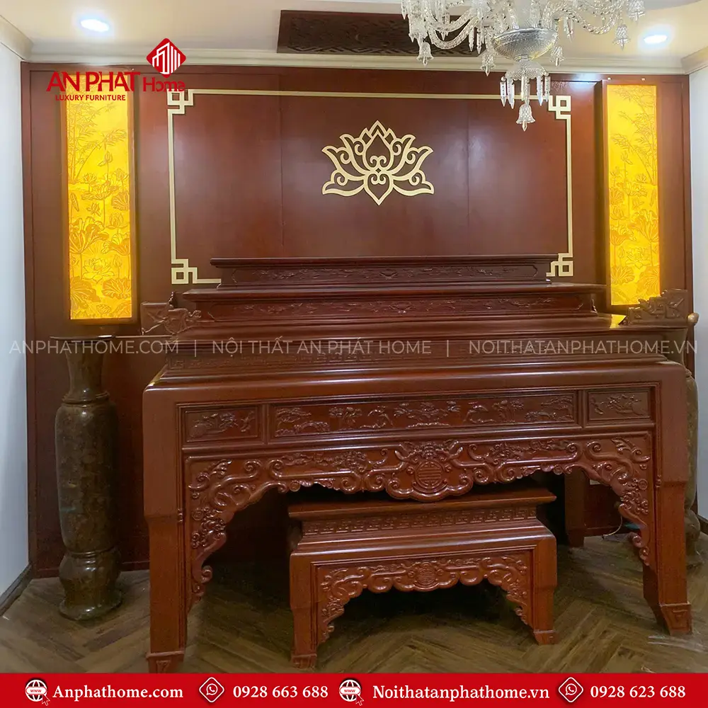 Bàn Thờ Tam Cấp Gia Tiên Hiện Đại BT-2581 9 Bàn Thờ Tam Cấp Tủ Thờ Gia Tiên Hiện Đại BT-2581
