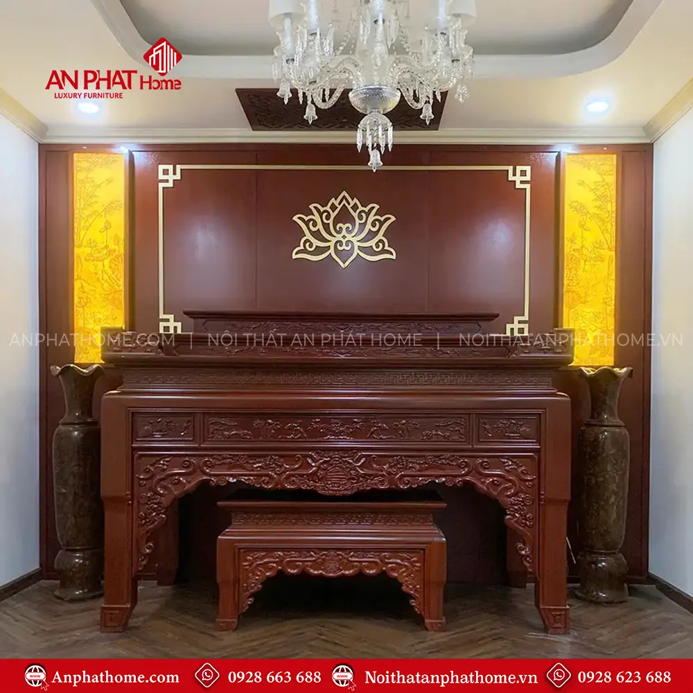 Bàn Thờ Tam Cấp Gia Tiên Hiện Đại BT-2581 7 Bàn Thờ Tam Cấp Gia Tiên Hiện Đại BT-2581