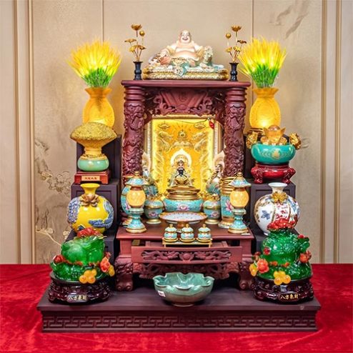 Bàn Thờ Thần Tài Cao Cấp Đồ Thờ Nhập Khẩu Đẹp BT-2717