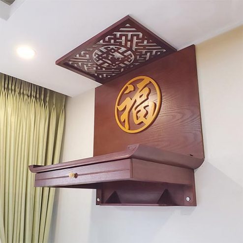 Bàn Thờ Treo Tường Có Ngăn Kéo Cho Nhà Chung Cư BT-2621