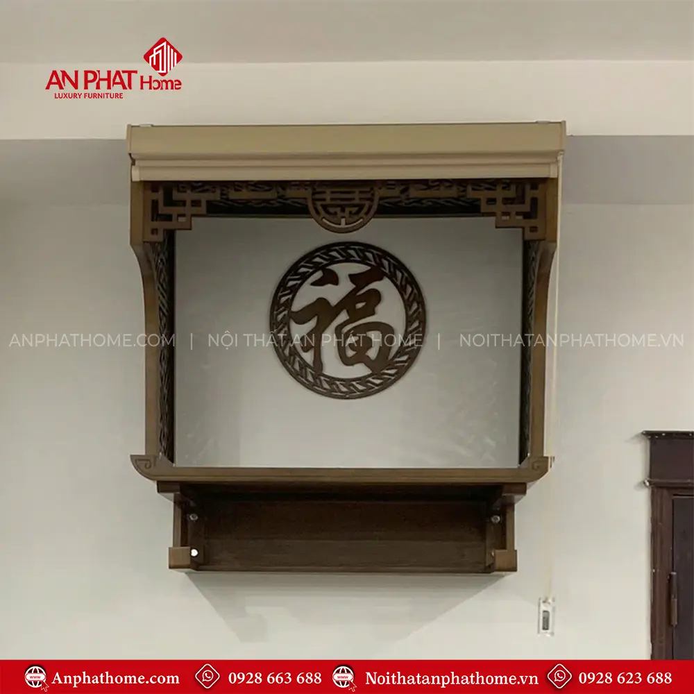 Bàn Thờ Treo Tường Kết Hợp Vách Và Rèm Che Hiện Đại BT-2667 10 Bàn Thờ Treo Tường Kết Hợp Vách Và Rèm Che Hiện Đại BT-2667