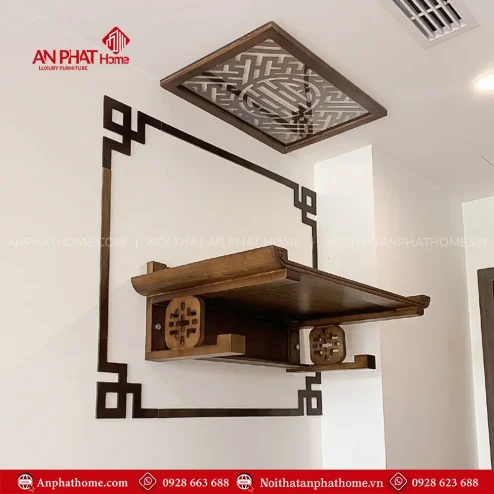 Bàn Thờ Treo Tường Kết Hợp Viền Góc BT-2634