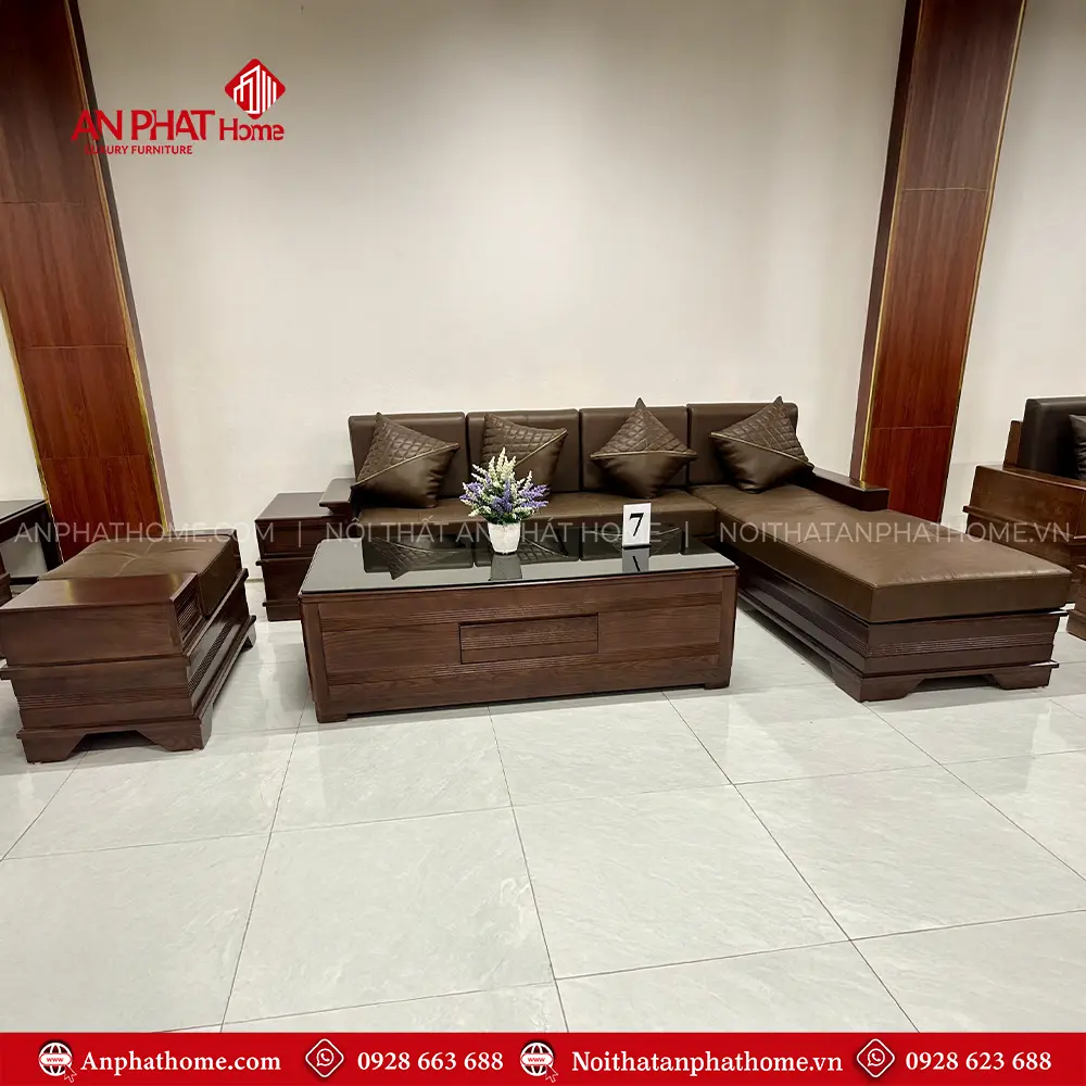 Bộ Bàn Ghế Sofa Gỗ Sồi Hiện Đại F-1306 6 Bộ Bàn Ghế Sofa Gỗ Sồi Hiện Đại F-1306