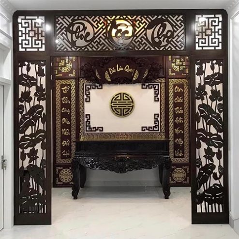 Cửa Vách Kết Hợp Vách Ốp Phòng Thờ VN-4374