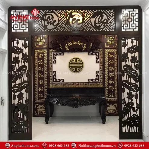 Cửa Vách Kết Hợp Vách Ốp Phòng Thờ VN-4374