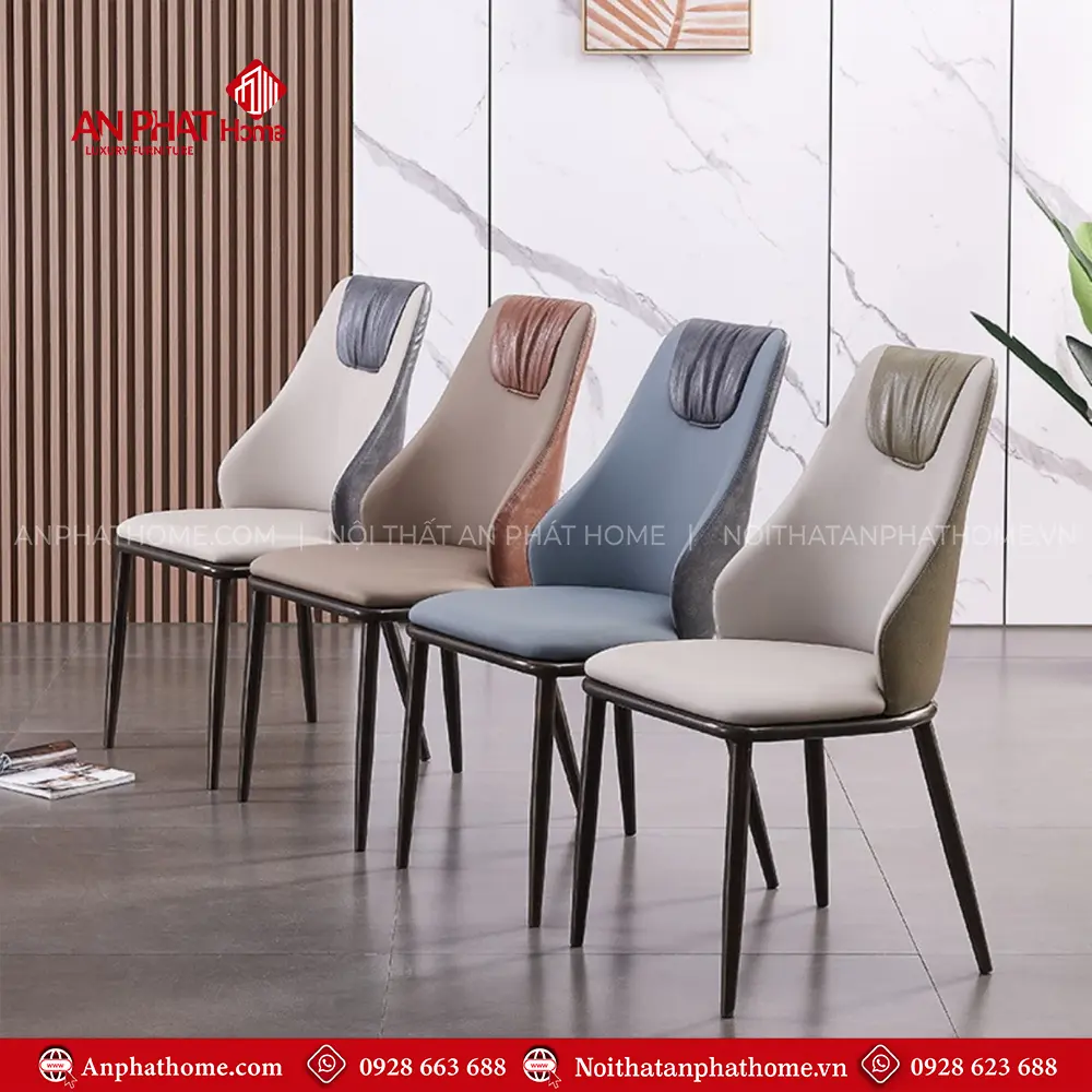 Ghế Ăn Bọc Da Nhập Khẩu Mẫu Vera GA88 11 Ghế Ăn Bọc Da Nhập Khẩu Mẫu Vera GA88
