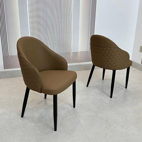 Ghế Ăn Cao Cấp Bọc Da Hoạ Tiết Tổ Ong GA56