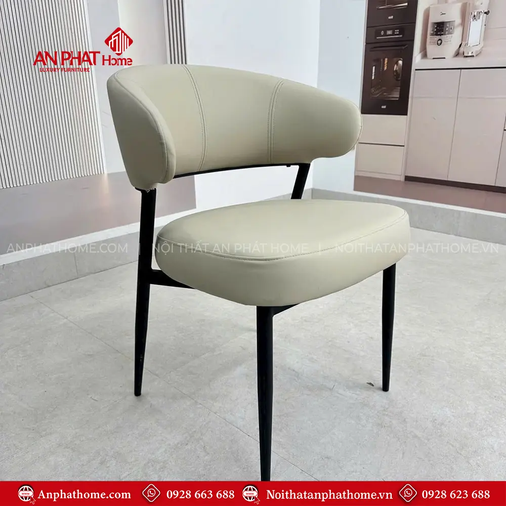 Ghế Ăn Hiện Đại Bọc Da Mẫu Lưng Khuyết Nhập Khẩu GA79 15 Ghế Ăn Hiện Đại Bọc Da Mẫu Lưng Khuyết Nhập Khẩu GA79