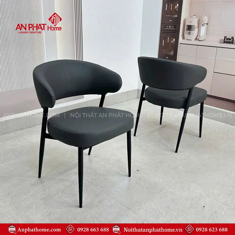Ghế Ăn Hiện Đại Bọc Da Mẫu Lưng Khuyết Nhập Khẩu GA79 14 Ghế Ăn Hiện Đại Bọc Da Mẫu Lưng Khuyết Nhập Khẩu GA79