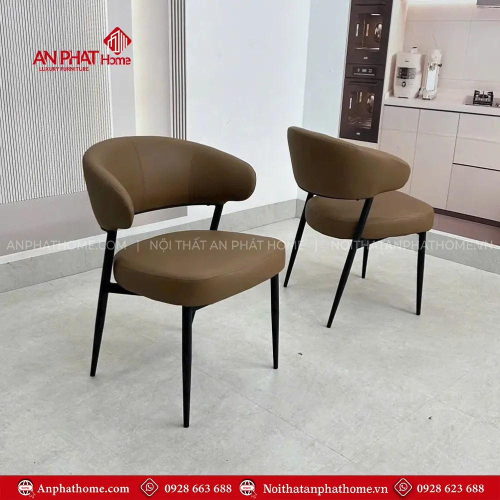 Ghế Ăn Hiện Đại Bọc Da Mẫu Lưng Khuyết Nhập Khẩu GA79 13 Ghế Ăn Hiện Đại Bọc Da Mẫu Lưng Khuyết Nhập Khẩu GA79