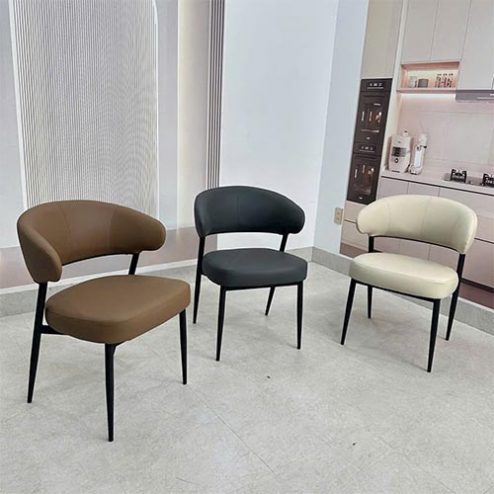 Ghế Ăn Hiện Đại Bọc Da Mẫu Lưng Khuyết Nhập Khẩu GA79