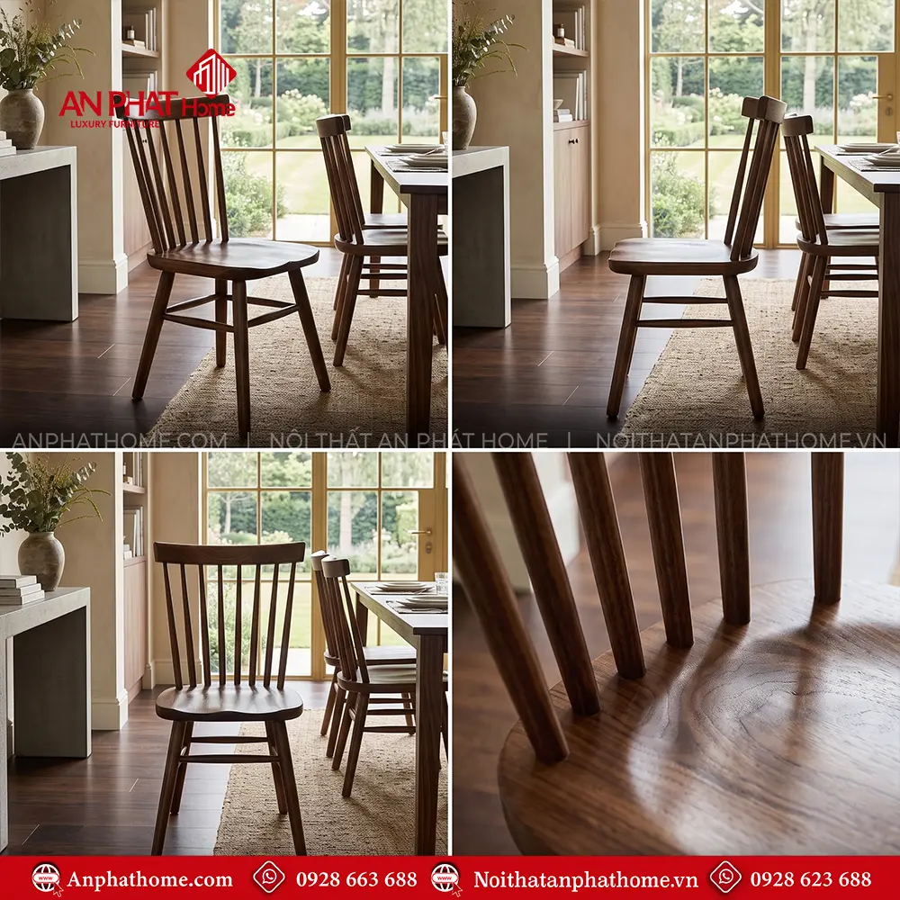 Ghế Ăn Hiện Đại Gỗ Me Tây Nhập Khẩu GAG665 6 Ghế Ăn Hiện Đại Gỗ Me Tây Nhập Khẩu GAG665