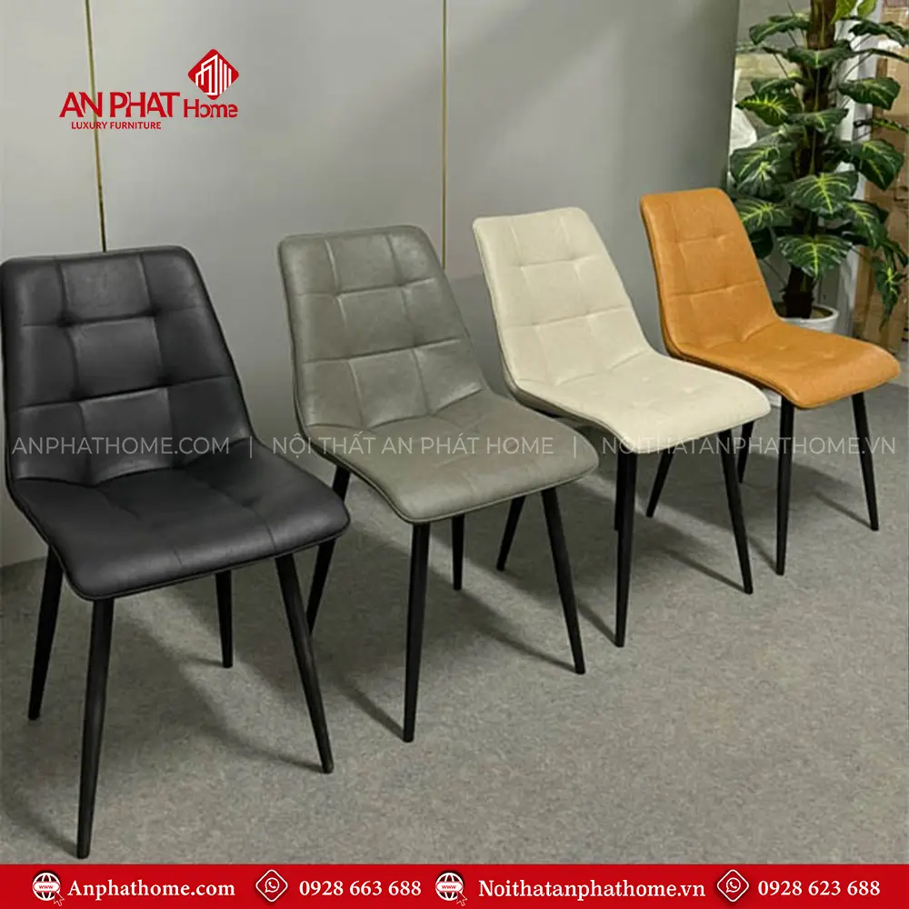 Ghế Ăn Hiện Đại Loft Caro Nhập Khẩu Bọc Da Cao Cấp GA41 6 Ghế Ăn Hiện Đại Loft Caro Nhập Khẩu Bọc Da Cao Cấp GA41