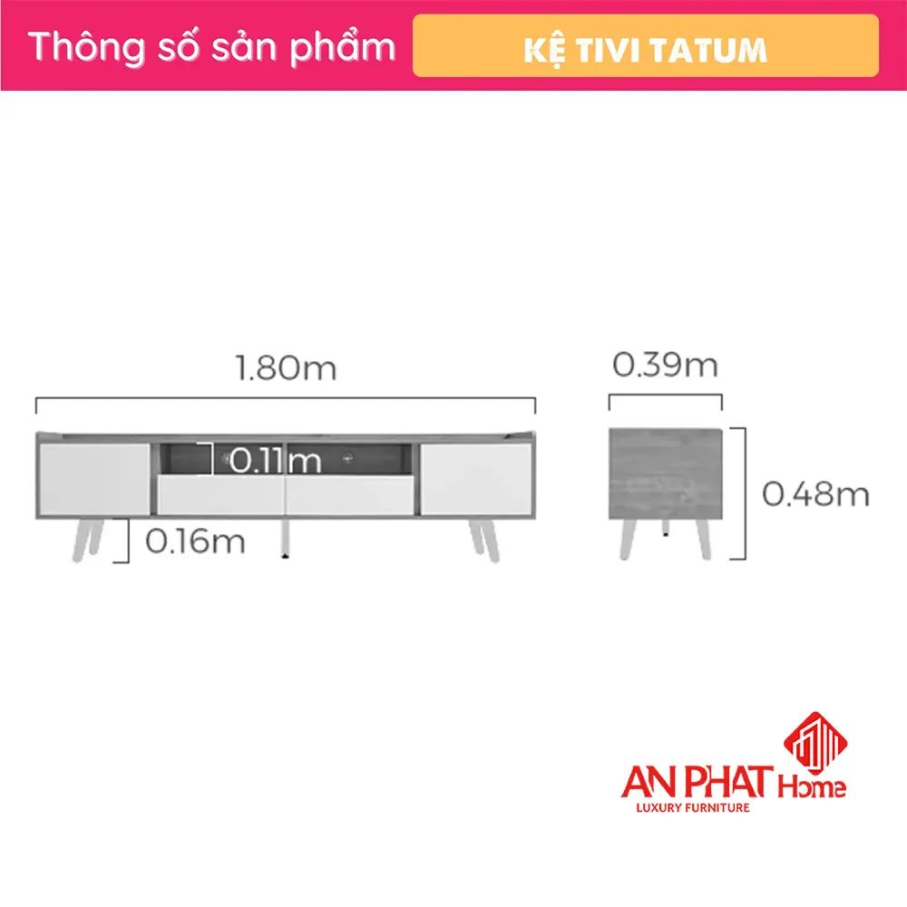 Kệ Tivi Phòng Khách Gỗ Công Nghiệp T-5390 12 Kệ Tivi Phòng Khách Gỗ Công Nghiệp T-5390