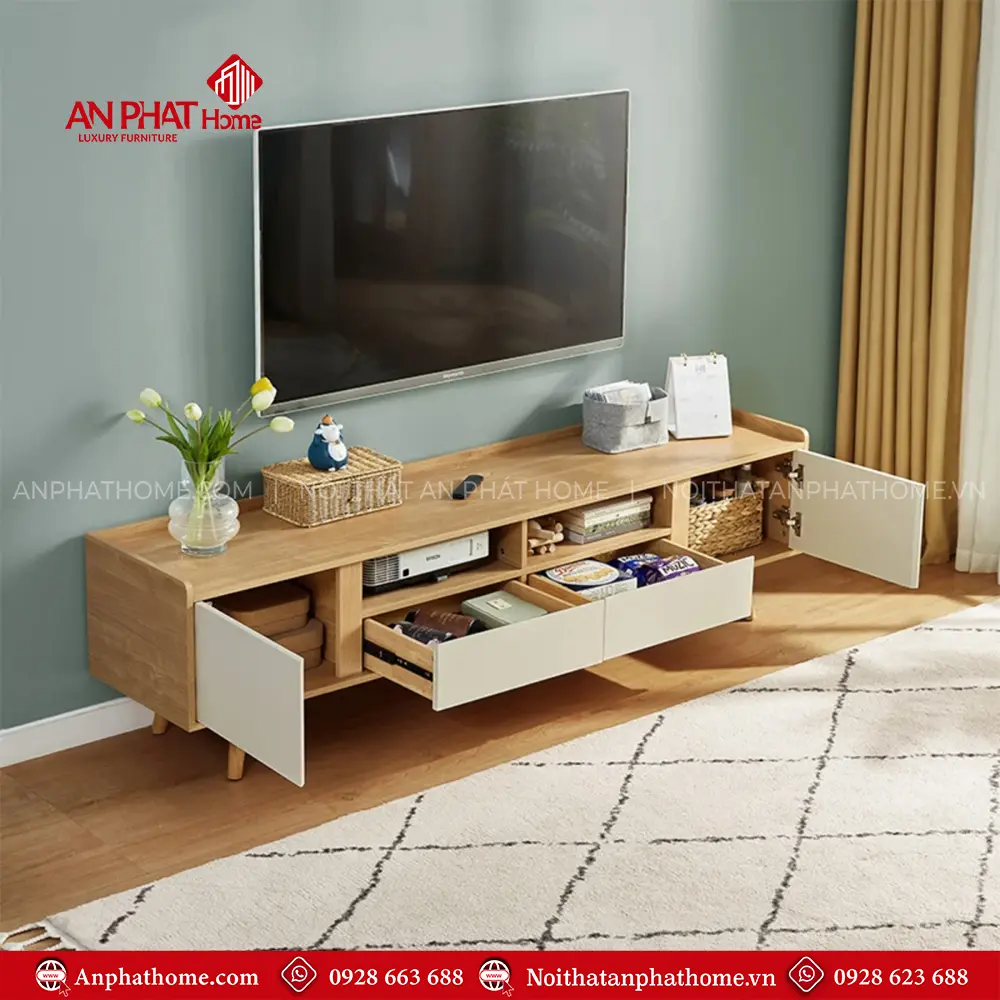 Kệ Tivi Phòng Khách Gỗ Công Nghiệp T-5390 10 Kệ Tivi Phòng Khách Gỗ Công Nghiệp T-5390