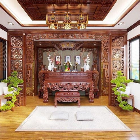 Không Gian Phòng Thờ Biệt Thự Cao Cấp BT-2545