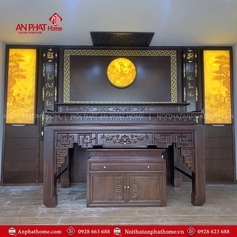 Không Gian Phòng Thờ Gỗ Gụ Cao Cấp BT-2471 10 Không Gian Phòng Thờ Gỗ Gụ Cao Cấp BT-2471
