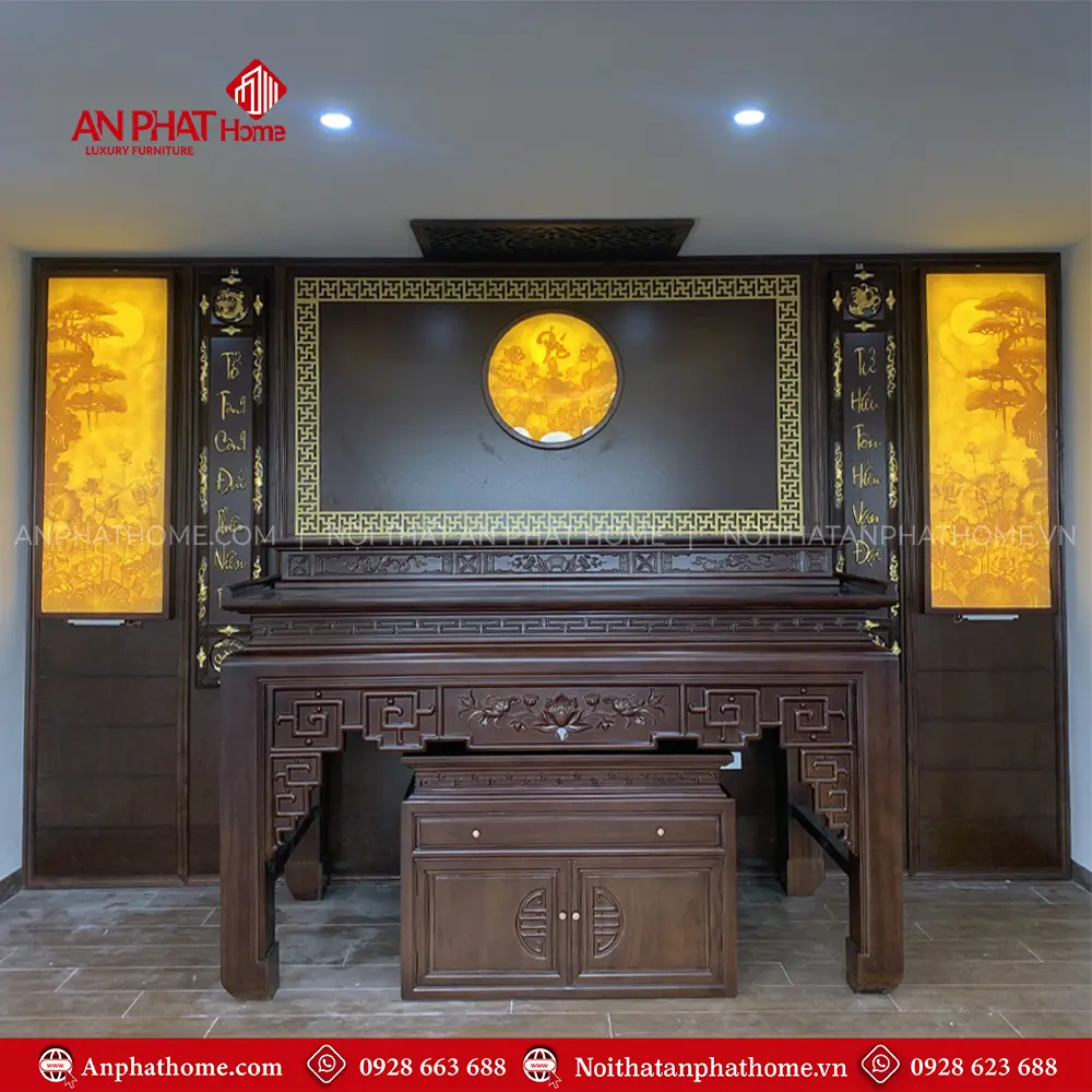 Không Gian Phòng Thờ Gỗ Gụ Cao Cấp BT-2471 9 Không Gian Phòng Thờ Gỗ Gụ Cao Cấp BT-2471