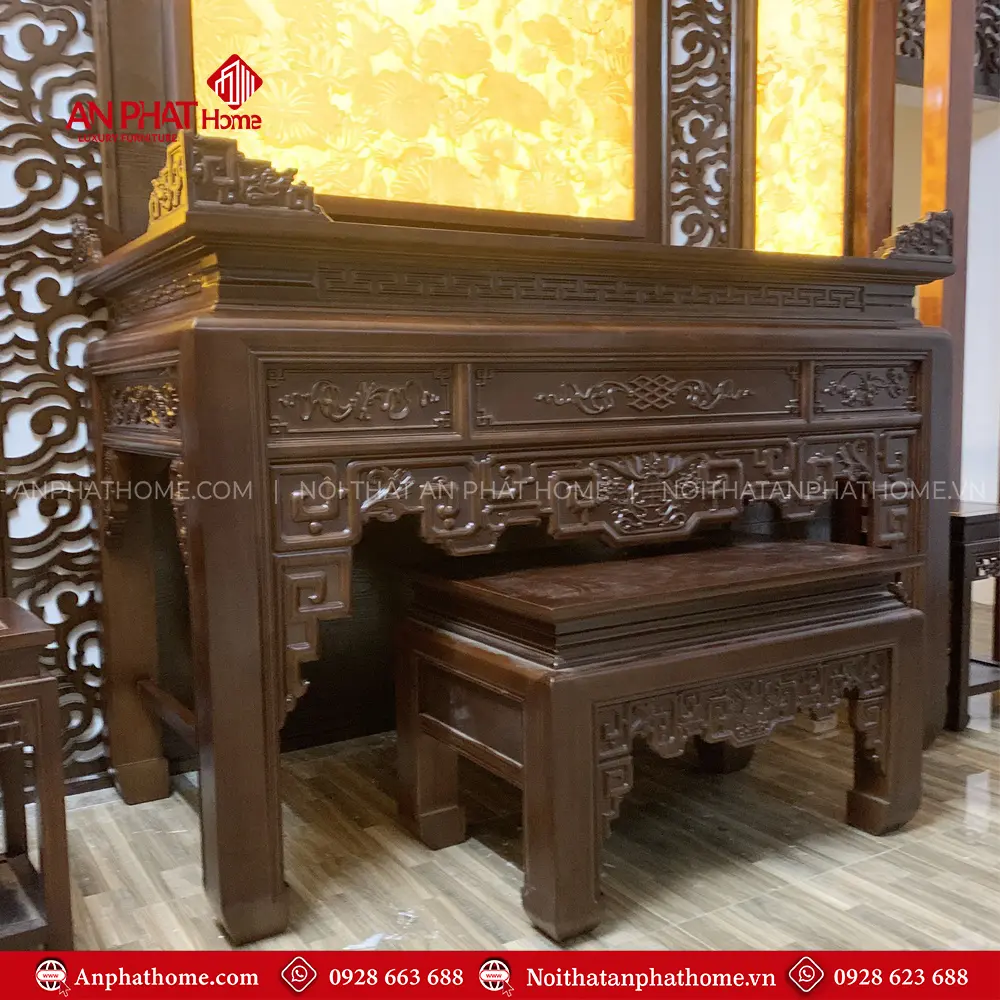 Không Gian Phòng Thờ Gỗ Gụ Đẹp BT-2476 9 Không Gian Phòng Thờ Gỗ Gụ Đẹp BT-2476