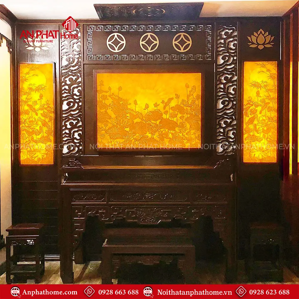 Không Gian Phòng Thờ Gỗ Gụ Đẹp BT-2476 8 Không Gian Phòng Thờ Gỗ Gụ Đẹp BT-2476