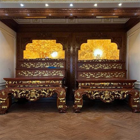 Không Gian Sập Thờ Phật Và Gia Tiên Cao Cấp BT-2528