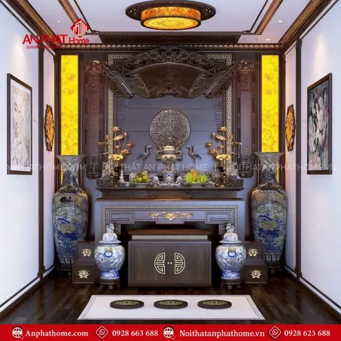 Không Gian Thờ Bàn Thờ Thiết Kế Hiện Đại Tủ Thờ Đẹp BT-2601