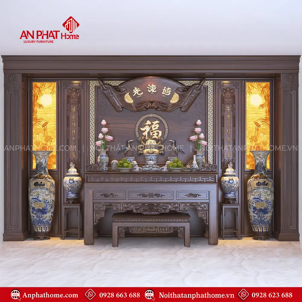 Không Gian Thờ Biệt Thự Cao Cấp BT-2355 3 Không Gian Thờ Biệt Thự Cao Cấp BT-2355
