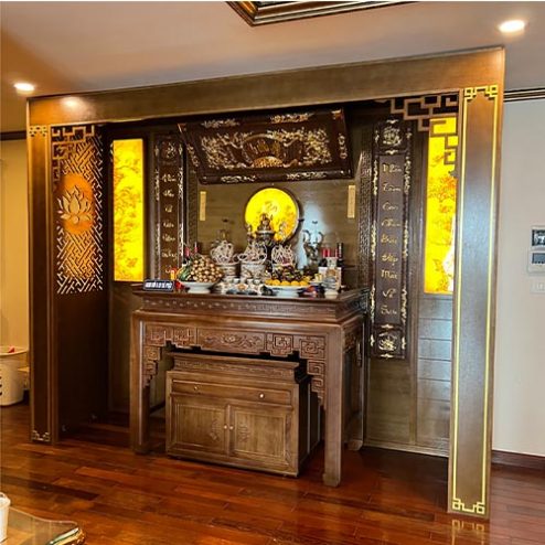 Không Gian Thờ Chung Với Phòng Khách Đẹp BT-2560