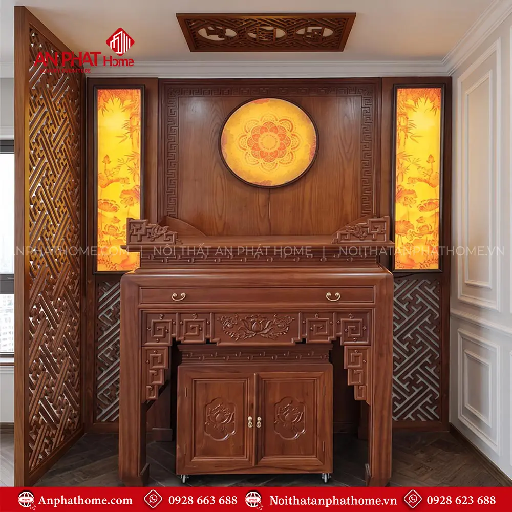 Không Gian Thờ Đẹp Bàn Thờ Gỗ Hương Đá BT-2751 9 Không Gian Thờ Đẹp Bàn Thờ Gỗ Hương Đá BT-2751