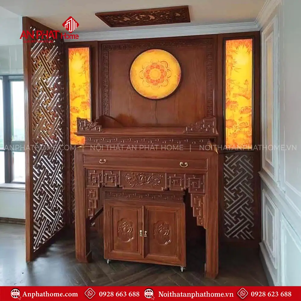 Không Gian Thờ Đẹp Bàn Thờ Gỗ Hương Đá BT-2751 10 Không Gian Thờ Đẹp Bàn Thờ Gỗ Hương Đá BT-2751
