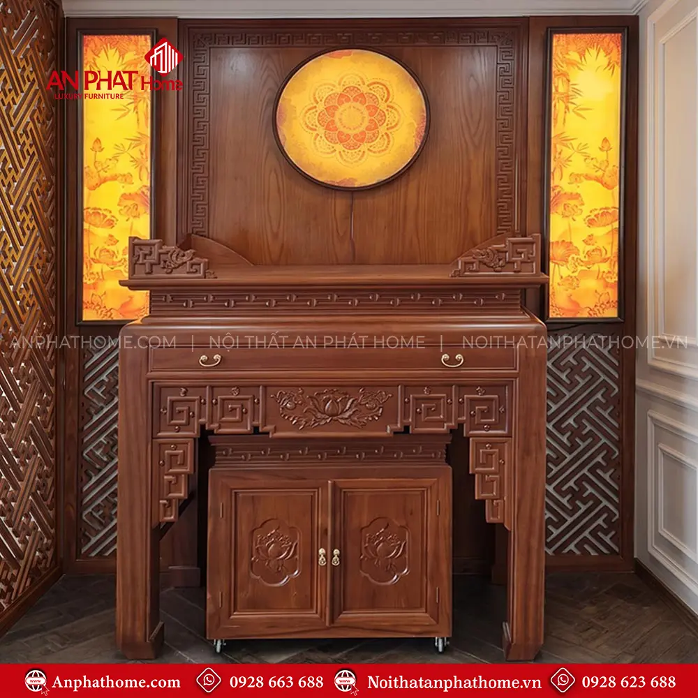 Không Gian Thờ Đẹp Bàn Thờ Gỗ Hương Đá BT-2751 12 Không Gian Thờ Đẹp Bàn Thờ Gỗ Hương Đá BT-2751